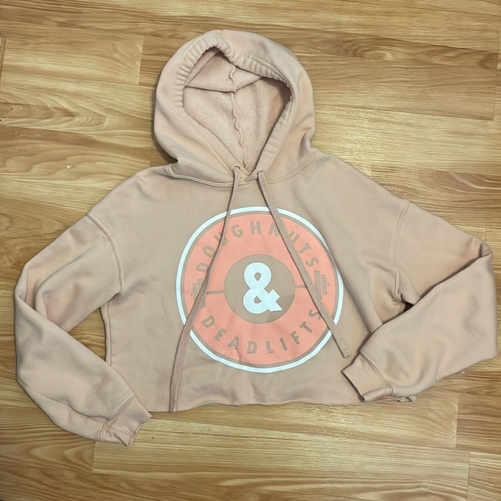 Doughnuts & Deadlifts Cropped Hoodie